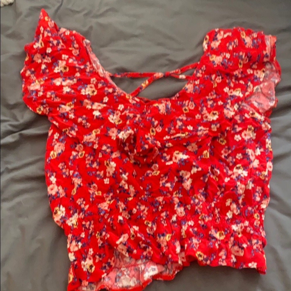 Cross cross back crop top